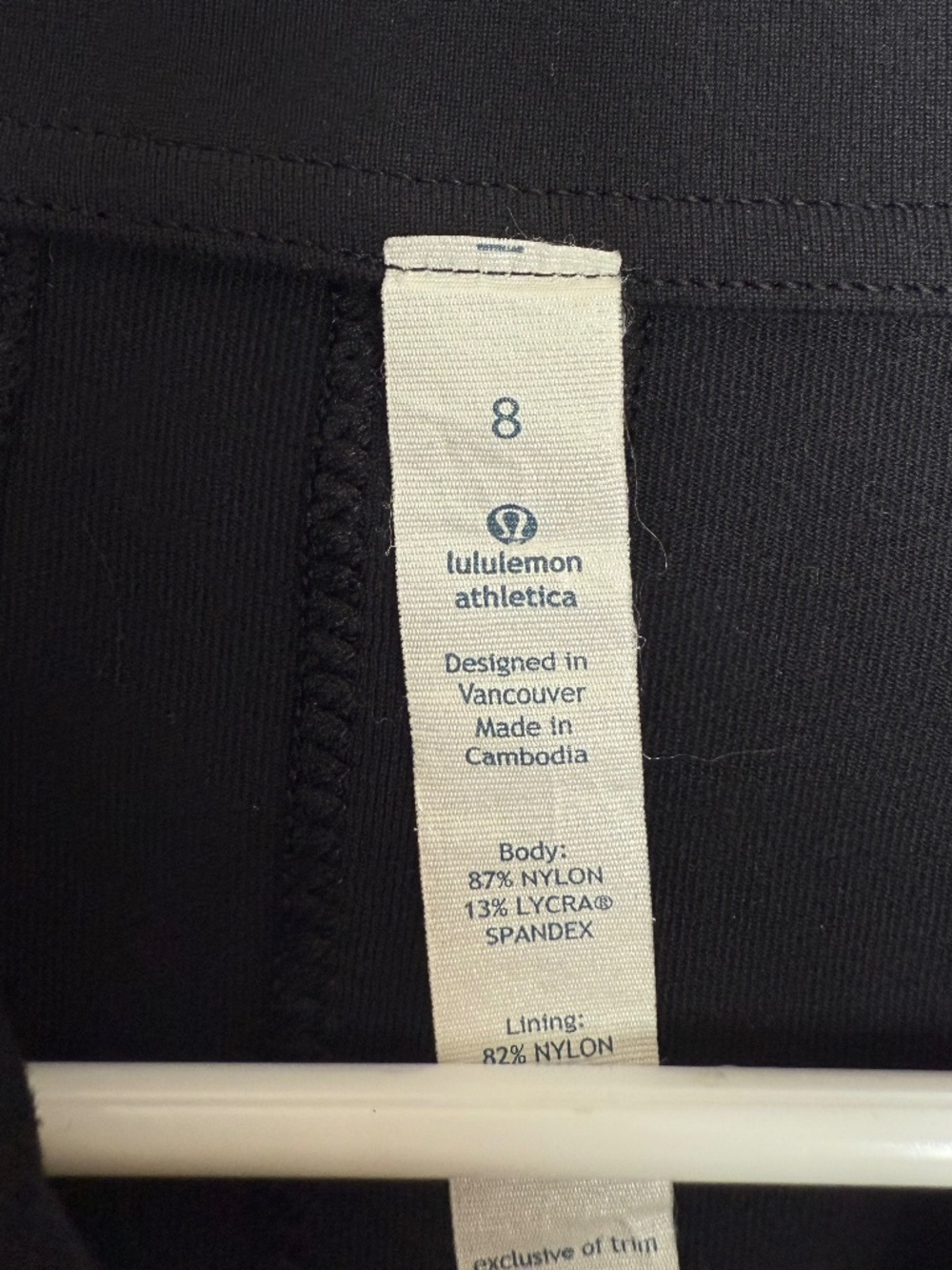Lululemon Black Define jacket Luon Size 8 - Picture 7 of 7
